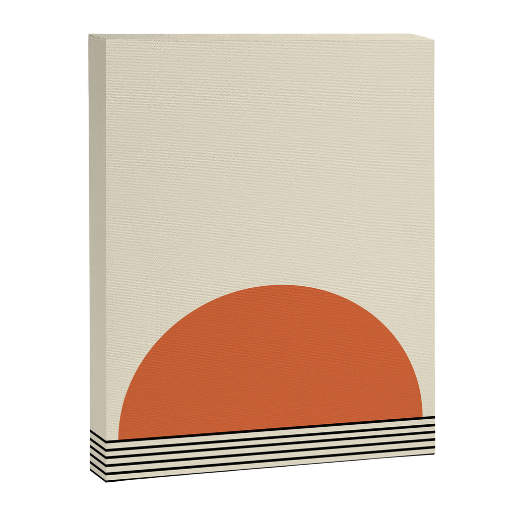 Sunrise Sunset I - Orange Black Canvas Print Gallery Image 8