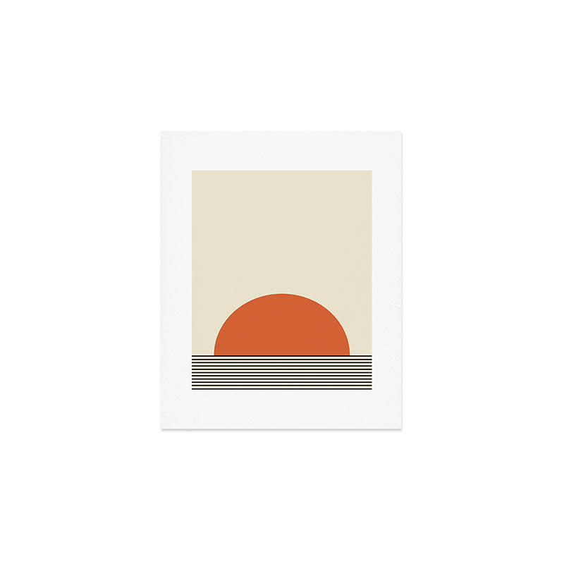 Sunrise Sunset I - Orange Black Art Print Gallery Image 1