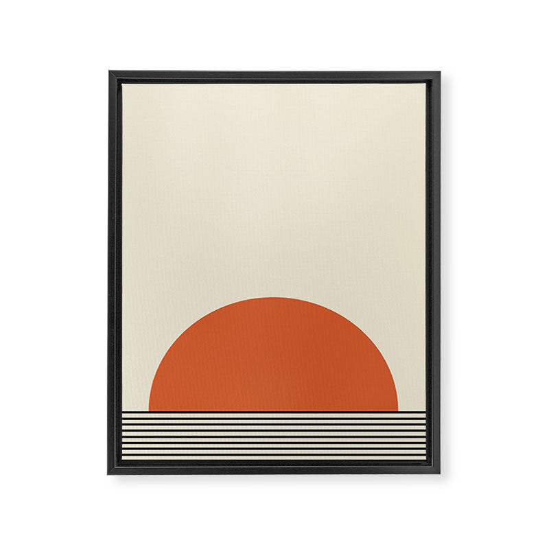 Sunrise Sunset I - Orange Black Framed Canvas Print Gallery Image 8