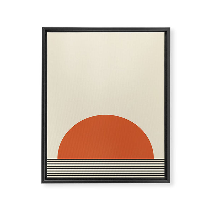 Sunrise Sunset I - Orange Black Framed Canvas Print Gallery Image 1