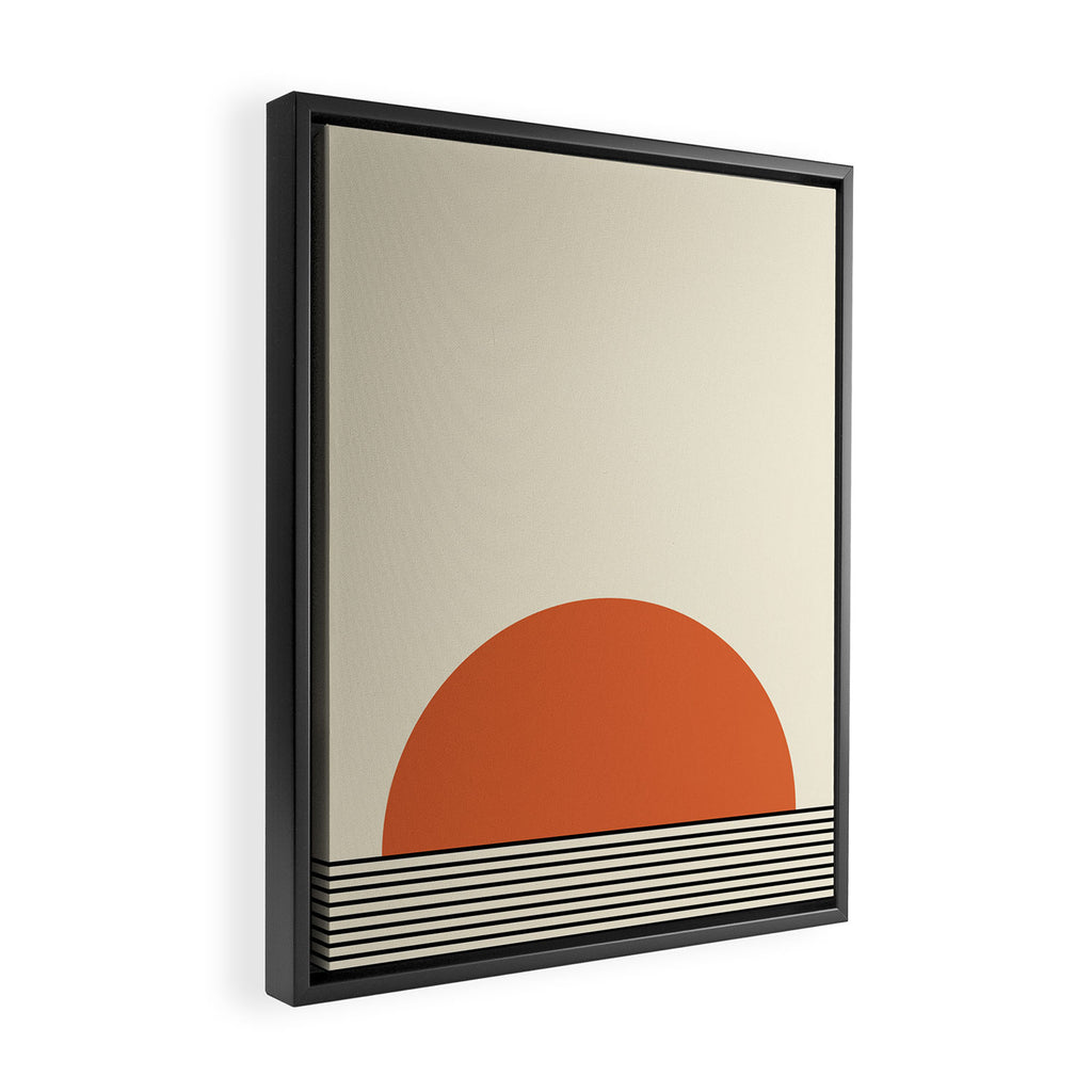 Sunrise Sunset I - Orange Black Framed Canvas Print Gallery Image 2