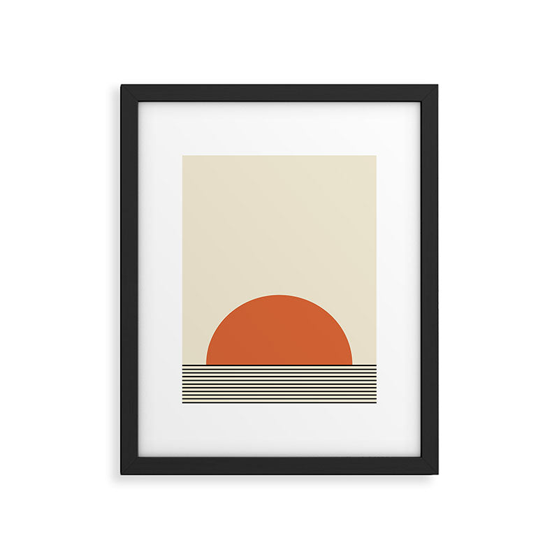 Sunrise Sunset I - Orange Black Framed Art Print Gallery Image 6