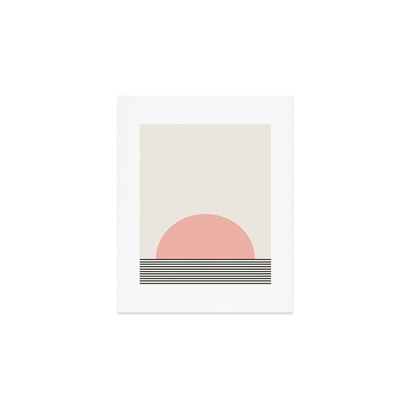 Sunrise Sunset II - Pink Black Art Print Gallery Image 1
