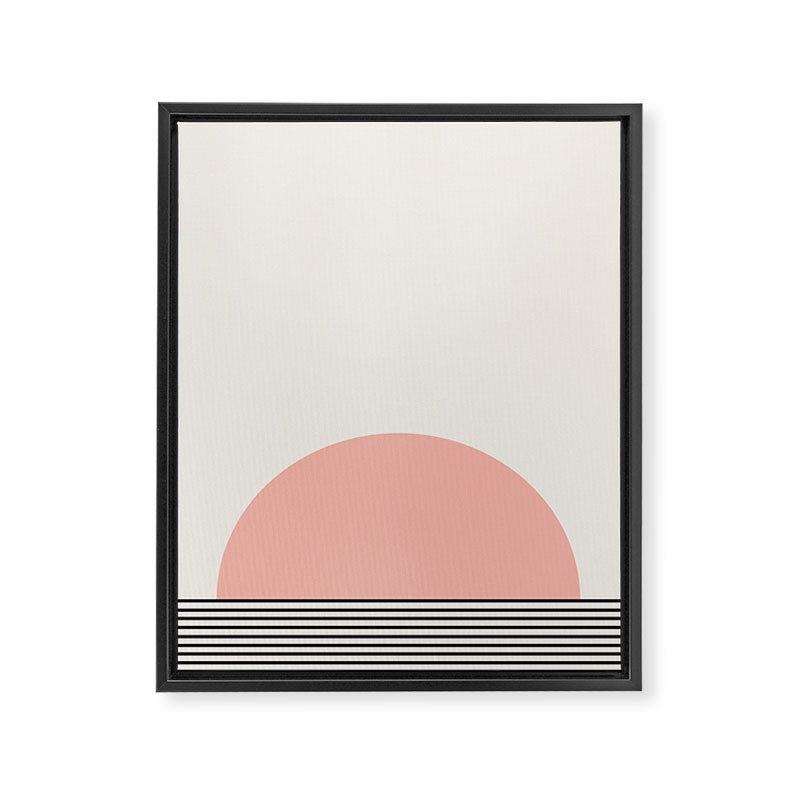 Sunrise Sunset II - Pink Black Framed Canvas Print Gallery Image 8