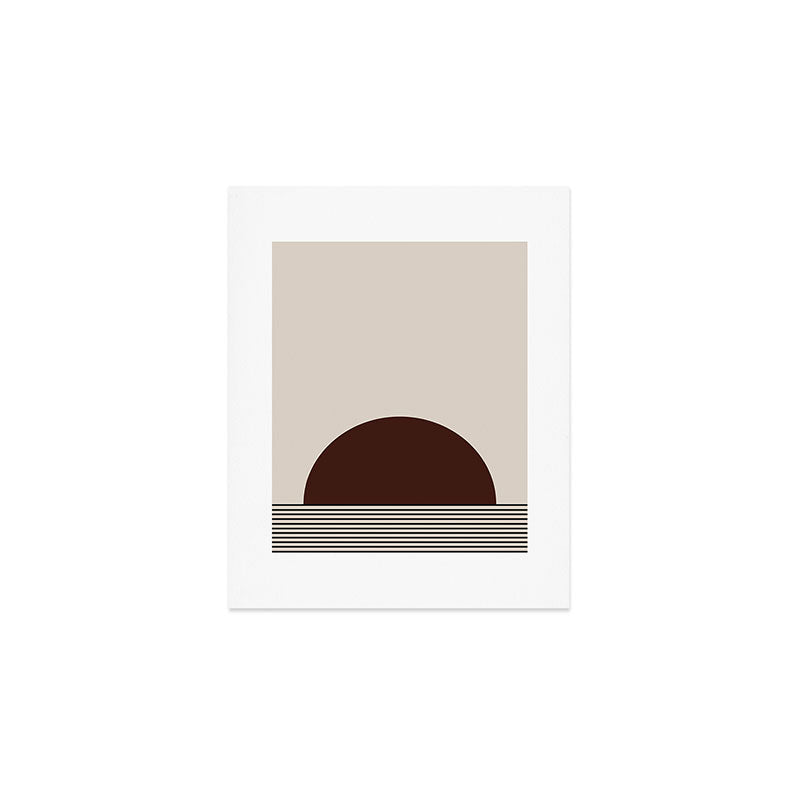 Sunrise Sunset III - Deep Red Art Print Gallery Image 1