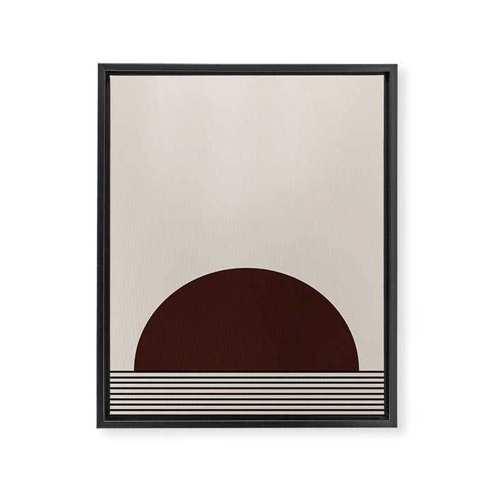 Sunrise Sunset III - Deep Red Framed Canvas Print Gallery Image 1