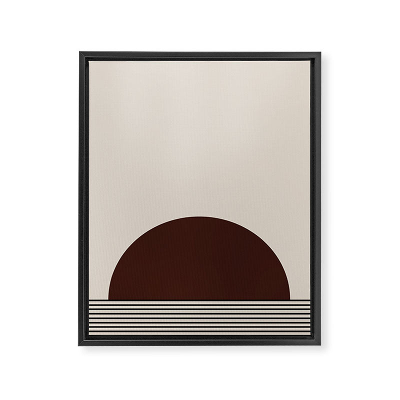 Sunrise Sunset III - Deep Red Framed Canvas Print Gallery Image 8