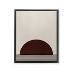 Sunrise Sunset III - Deep Red Framed Canvas Print Gallery Image 8