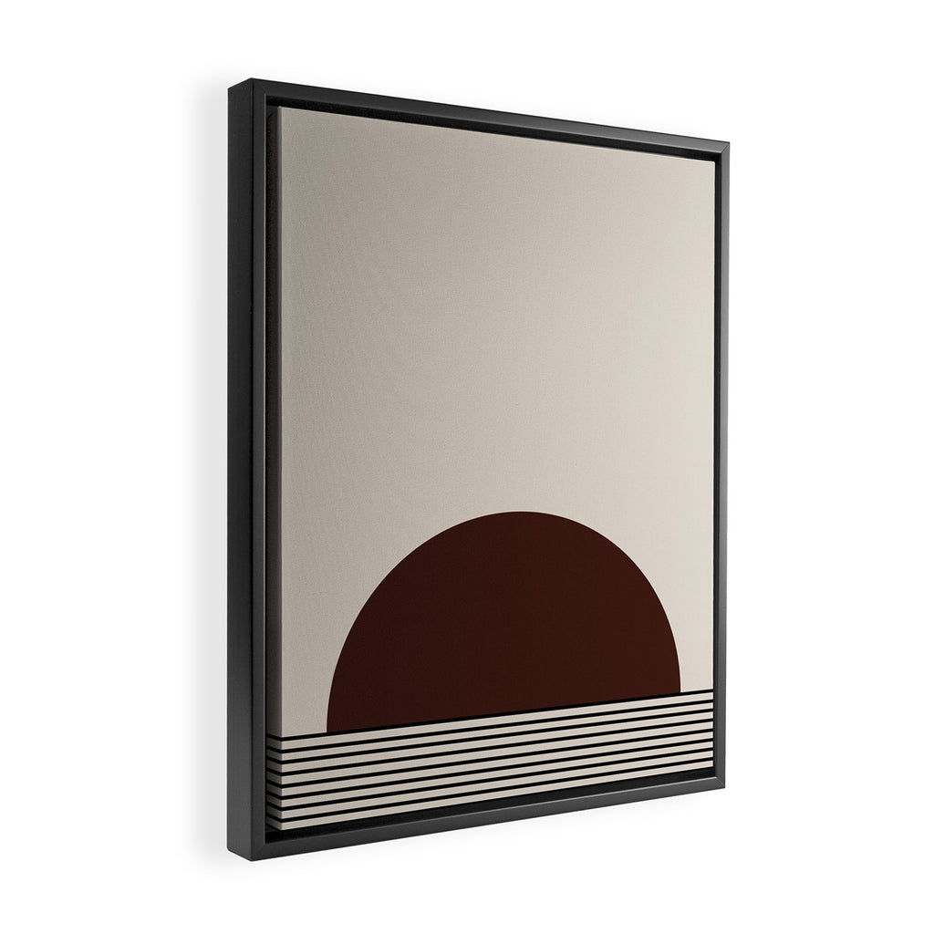 Sunrise Sunset III - Deep Red Framed Canvas Print Gallery Image 2