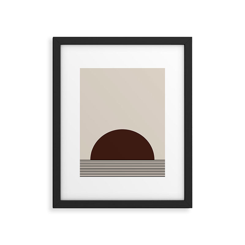 Sunrise Sunset III - Deep Red Framed Art Print Gallery Image 6
