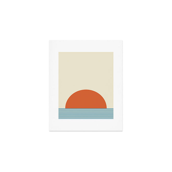 Sunrise Sunset IV - Orange Blue Art Print Gallery Image 1