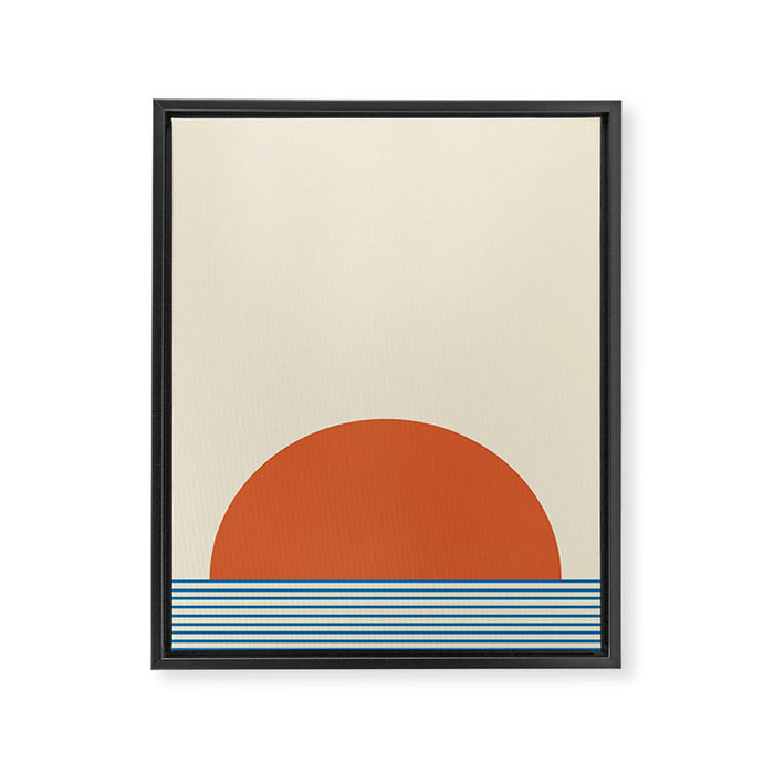 Sunrise Sunset IV - Orange Blue Framed Canvas Print Gallery Image 1