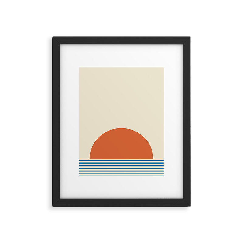 Sunrise Sunset IV - Orange Blue Framed Art Print Gallery Image 6