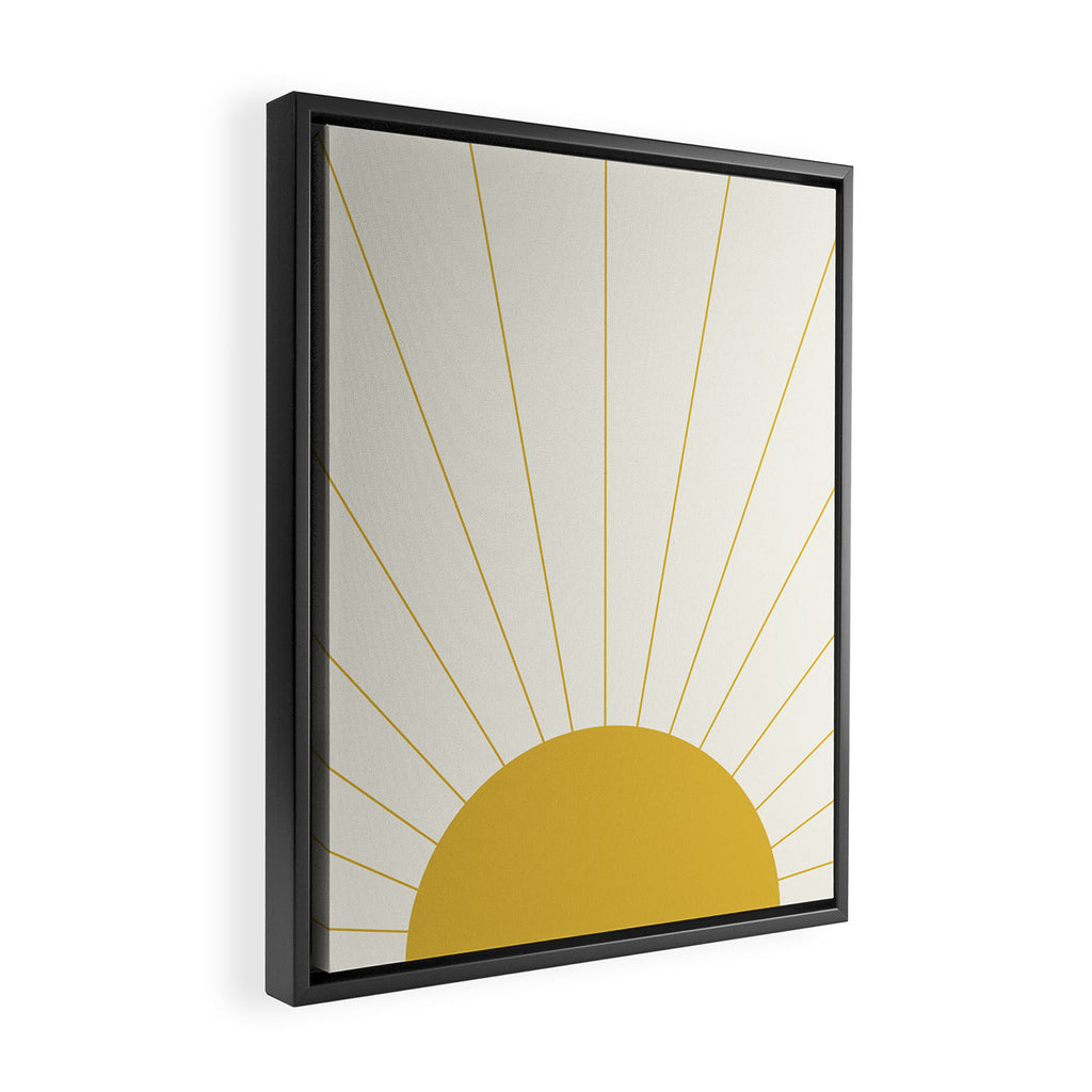 Sunrise / Sunset Minimalism Framed Canvas Print Gallery Image 2