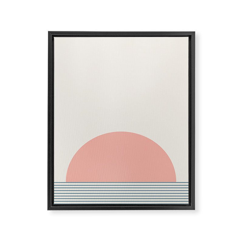 Sunrise Sunset V - Pink Blue Framed Canvas Print Gallery Image 8