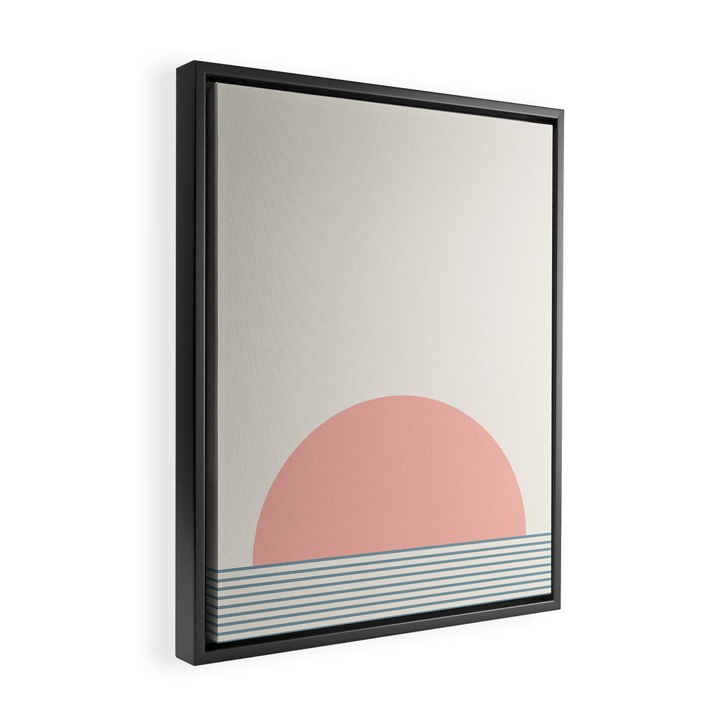Sunrise Sunset V - Pink Blue Framed Canvas Print Gallery Image 2