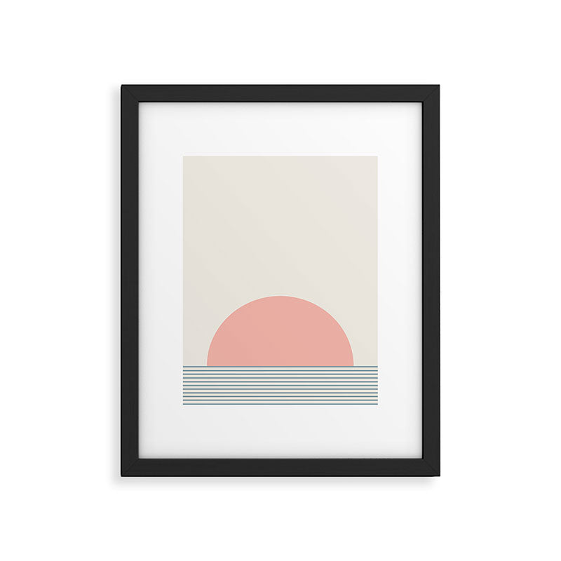 Sunrise Sunset V - Pink Blue Framed Art Print Gallery Image 6