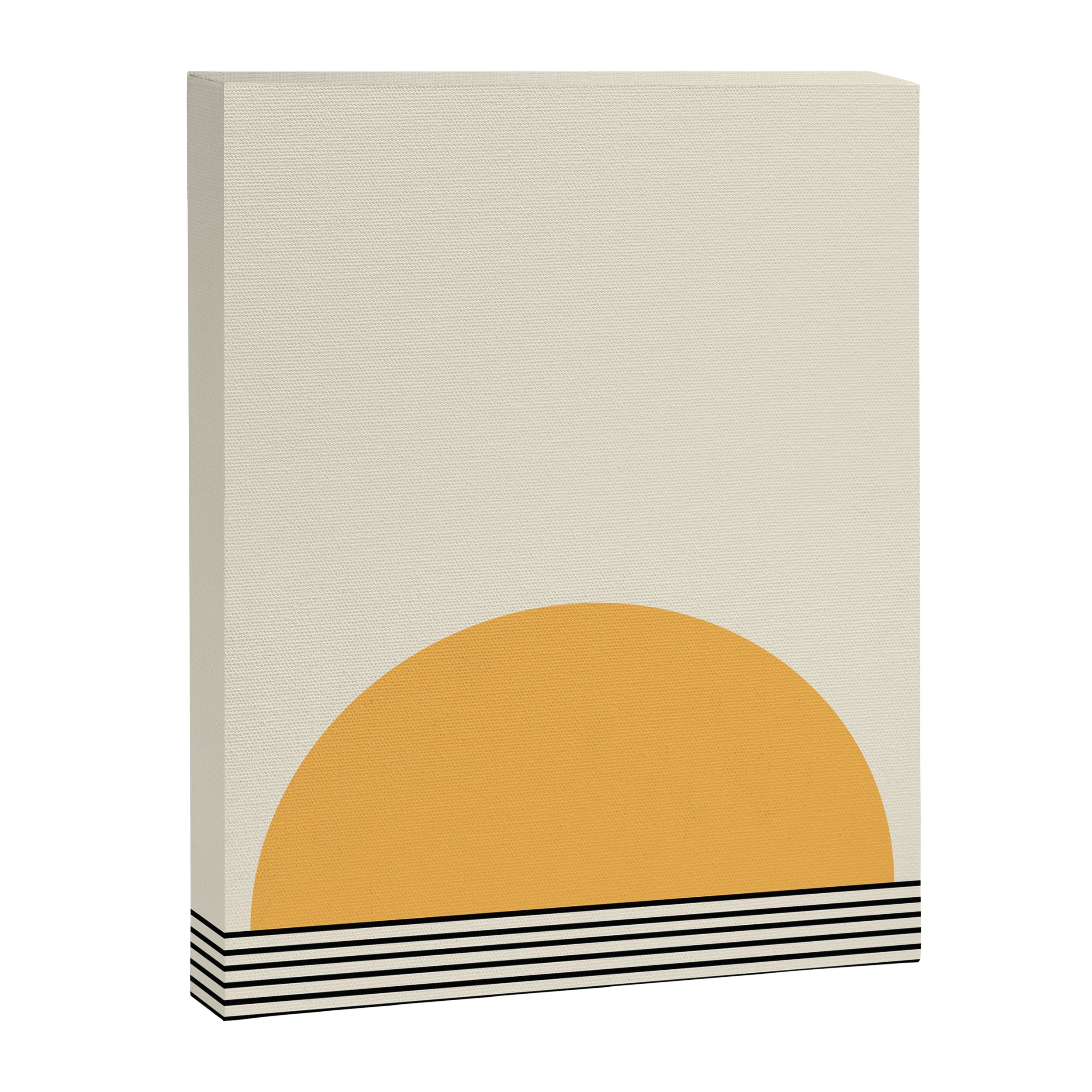Sunrise / Sunset VI - Yellow & Black Canvas Print Gallery Image 8