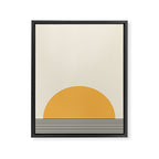 Sunrise / Sunset VI - Yellow & Black Framed Canvas Print Gallery Image 8