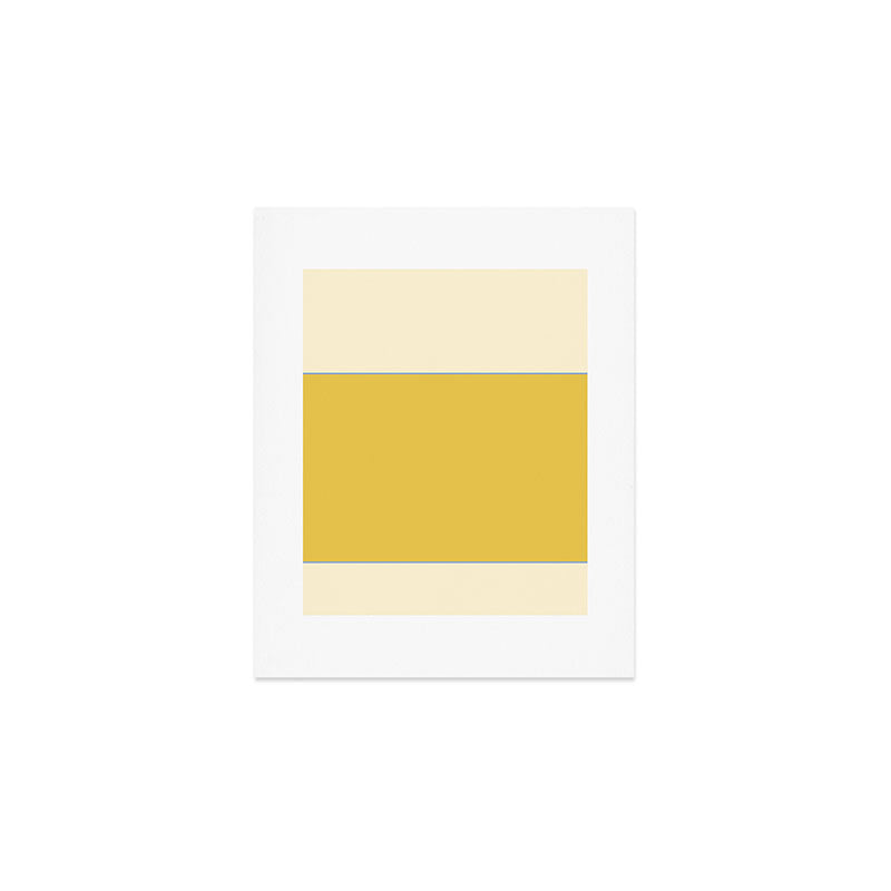 Sunshine Yellow Color Block Warm Vintage Art Print Gallery Image 1