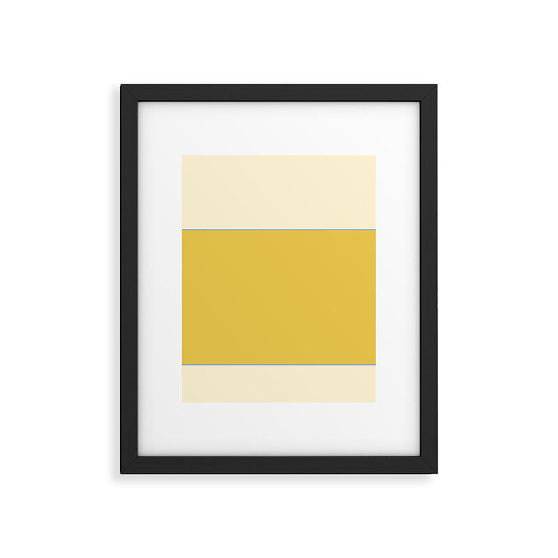 Sunshine Yellow Color Block Warm Vintage Framed Art Print Gallery Image 6