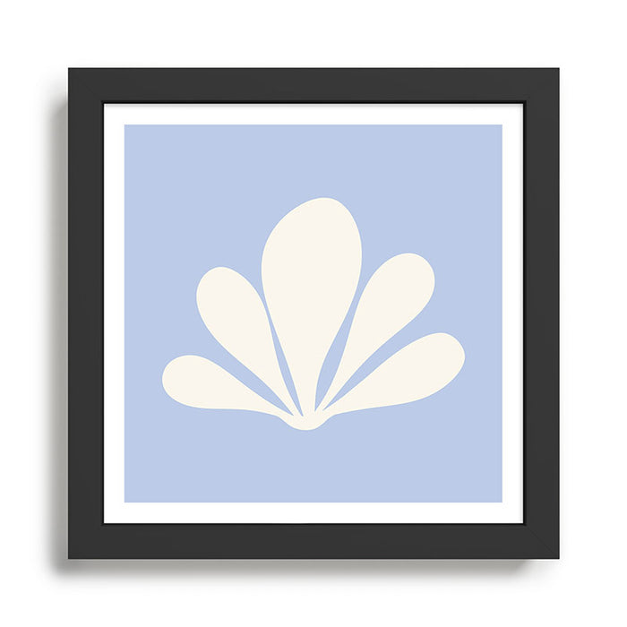 Tropical Plant Minimalism - Blue Framed Art Print Gallery Image 1