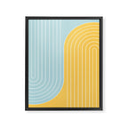Two Tone Line Curvature II Framed Canvas Print Gallery Image 6