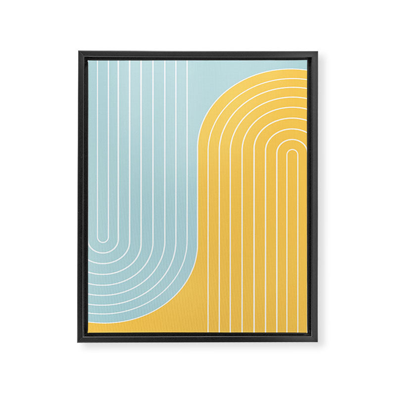 Two Tone Line Curvature II Framed Canvas Print Gallery Image 6