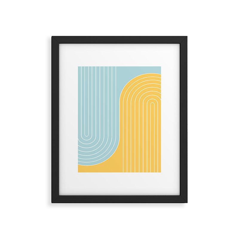 Two Tone Line Curvature II Framed Art Print Gallery Image 5