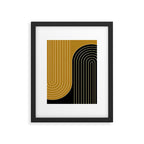 Two Tone Line Curvature IX Framed Art Print Gallery Image 5