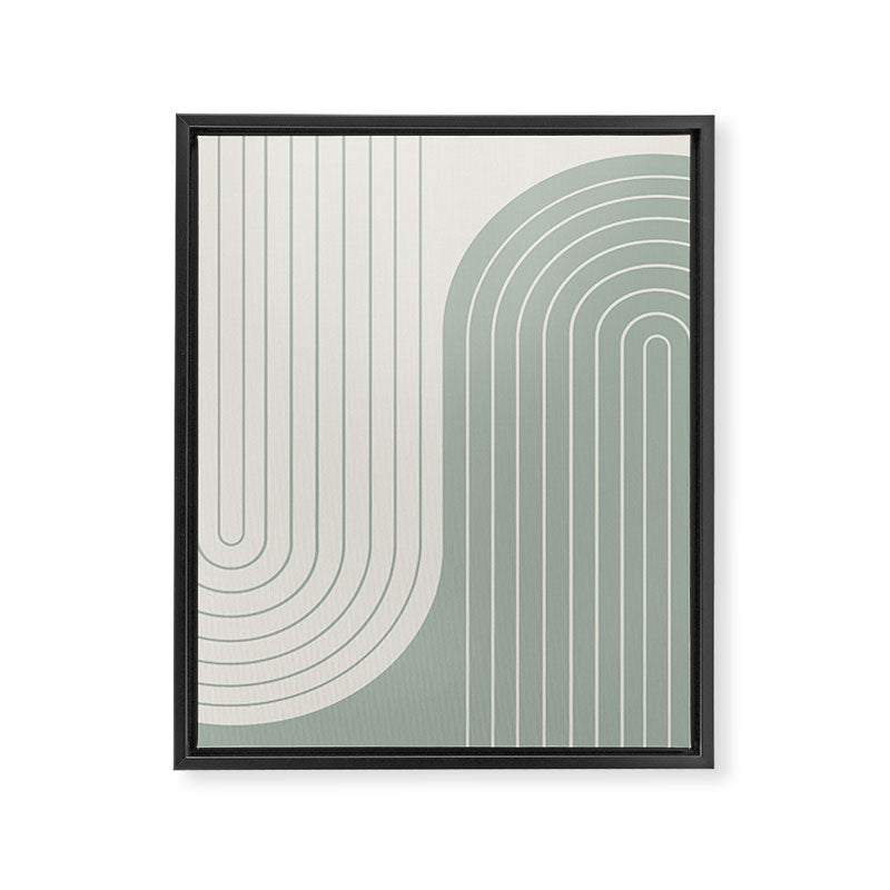 Two Tone Line Curvature LIII Framed Canvas Print Gallery Image 6