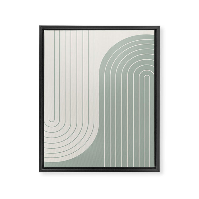 Two Tone Line Curvature LIII Framed Canvas Print Gallery Image 1