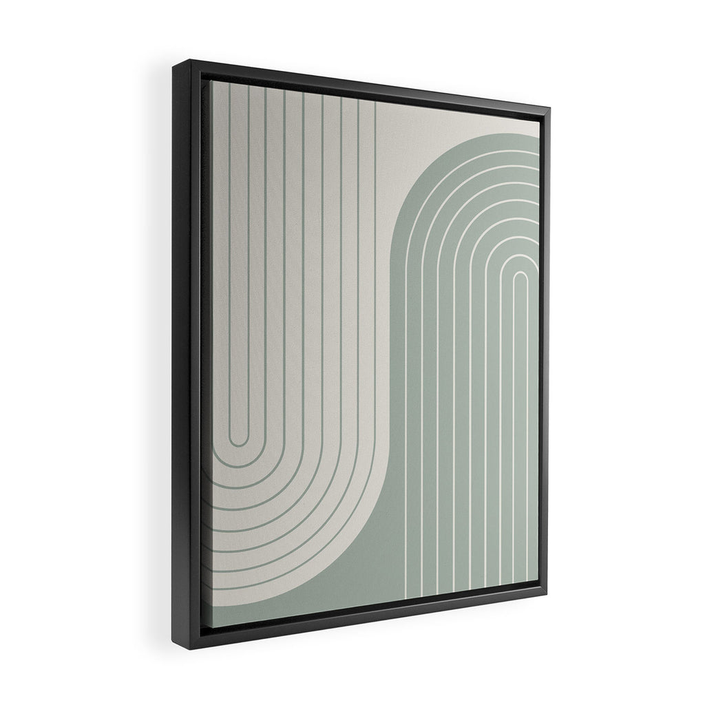 Two Tone Line Curvature LIII Framed Canvas Print Gallery Image 2