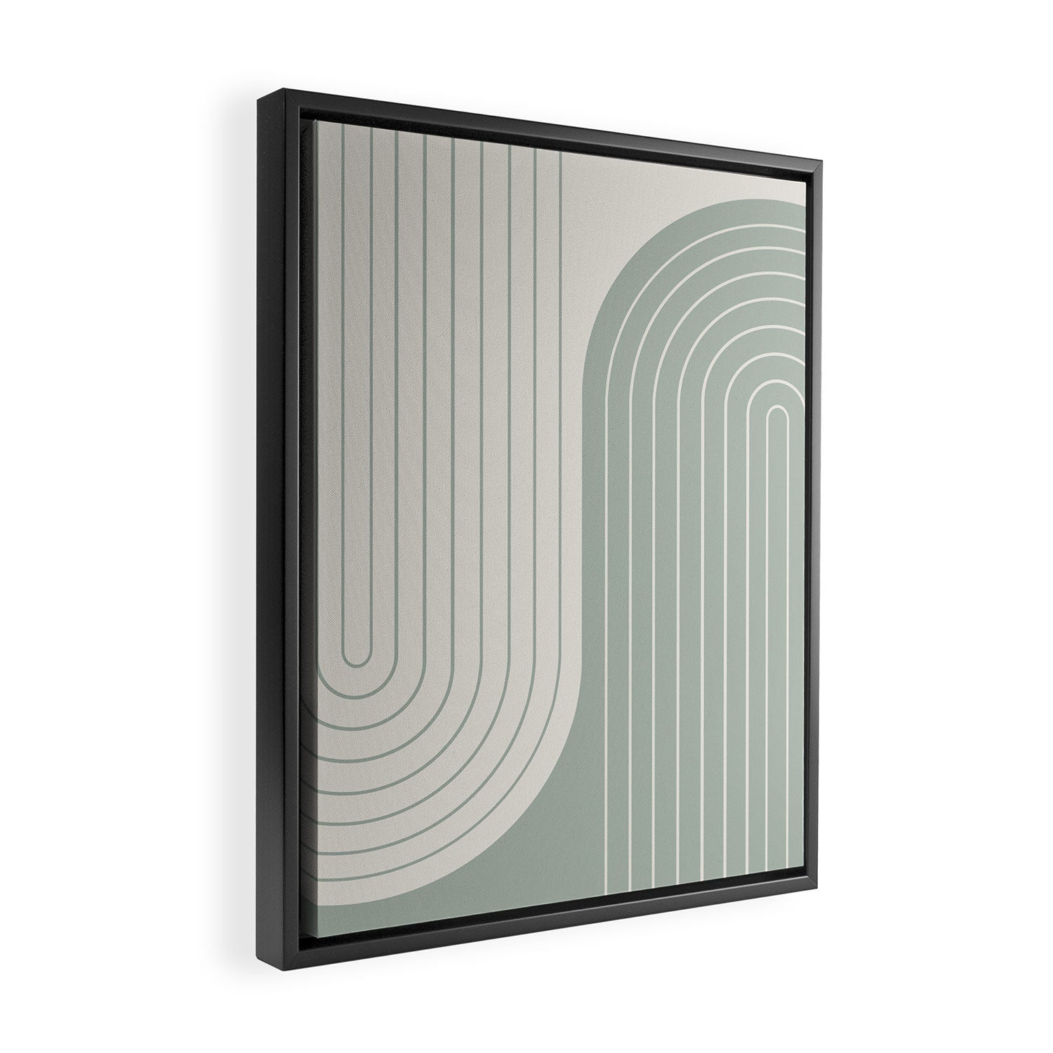 Two Tone Line Curvature LIII Framed Canvas Print Gallery Image 2