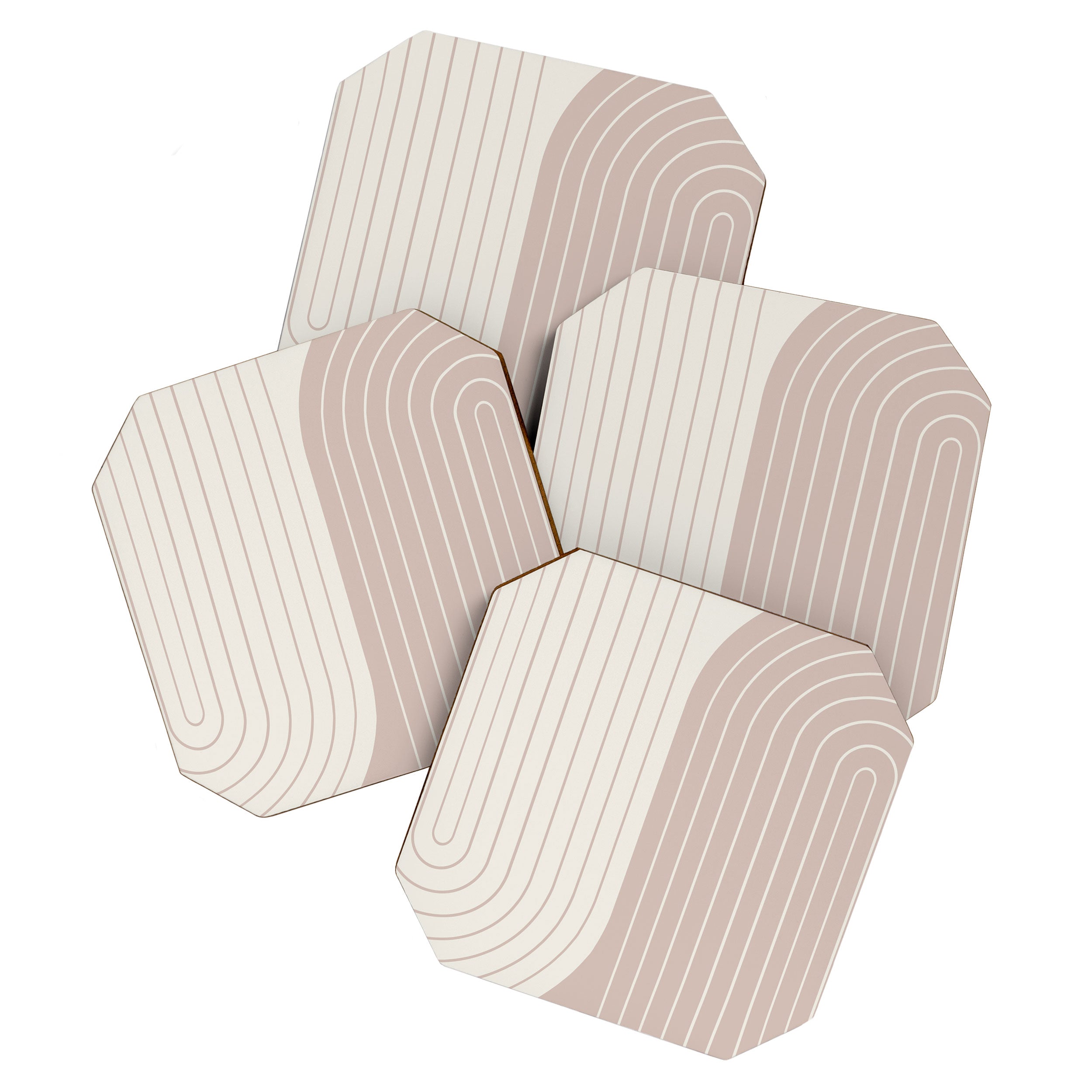 Two Tone Line Curvature LVII Coaster Gallery Image 1