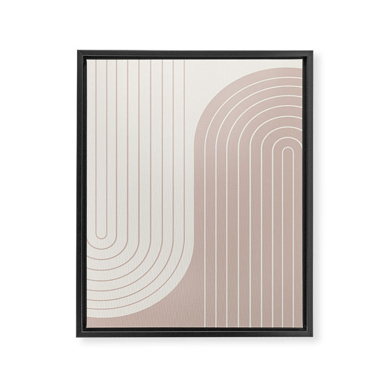 Two Tone Line Curvature LVII Framed Canvas Print Gallery Image 6