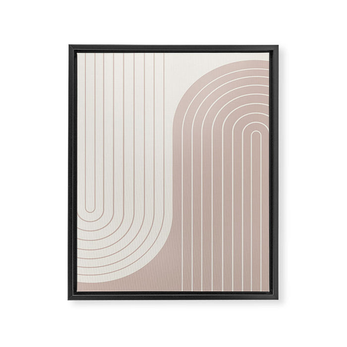 Two Tone Line Curvature LVII Framed Canvas Print Gallery Image 1
