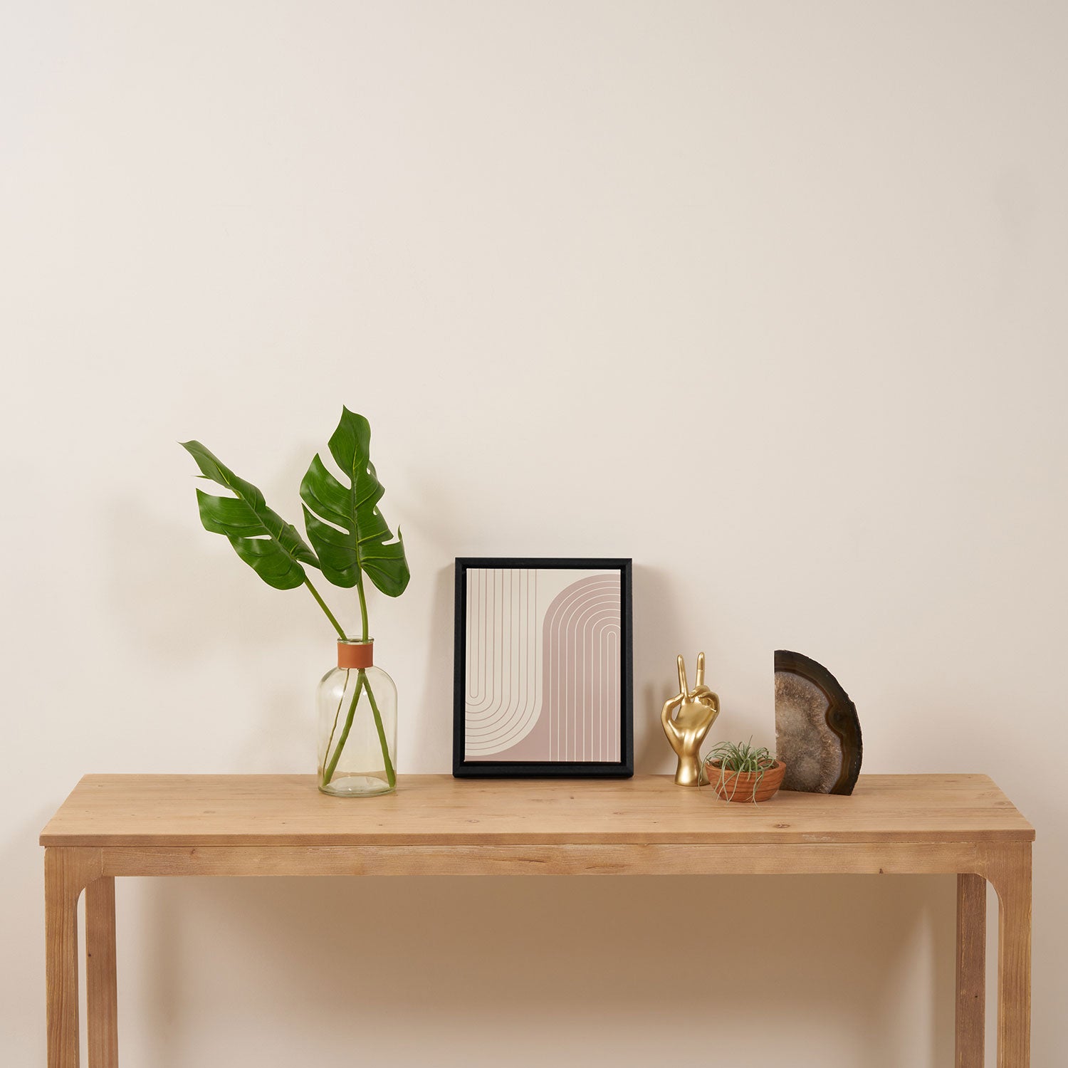 Two Tone Line Curvature LVII Framed Canvas Print Gallery Image 4