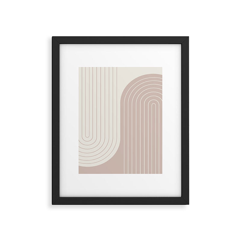 Two Tone Line Curvature LVII Framed Art Print Gallery Image 4