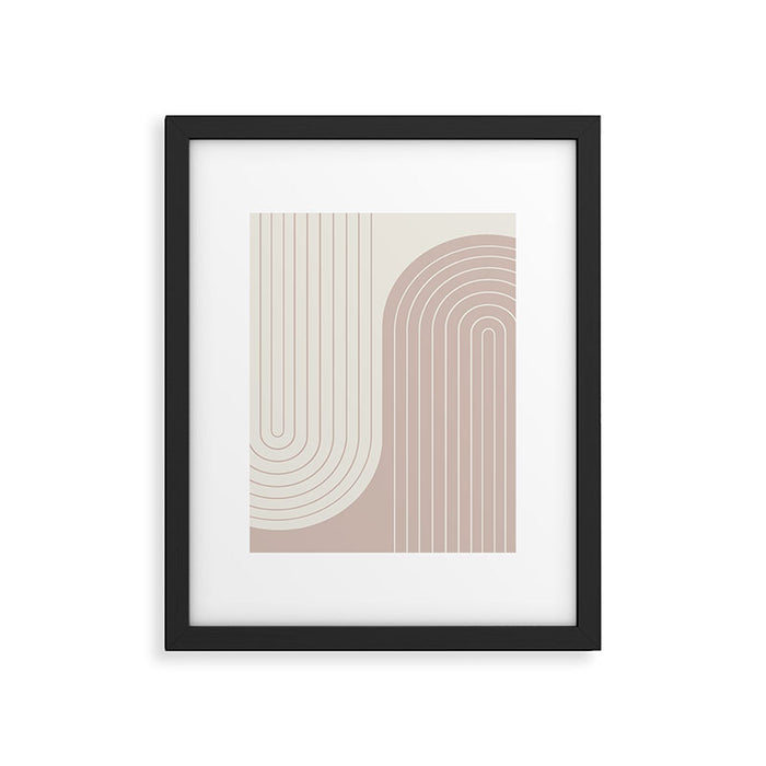Two Tone Line Curvature LVII Framed Art Print Gallery Image 1