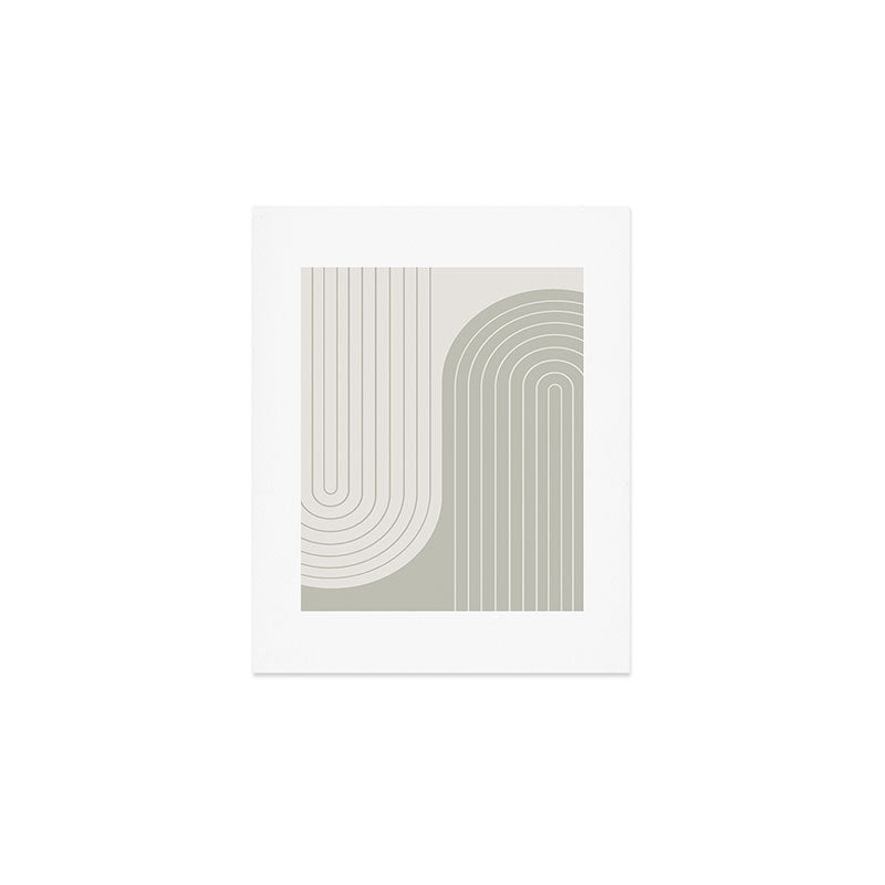 Two Tone Line Curvature LXIII Art Print Gallery Image 1