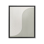 Two Tone Line Curvature LXIII Framed Canvas Print Gallery Image 6