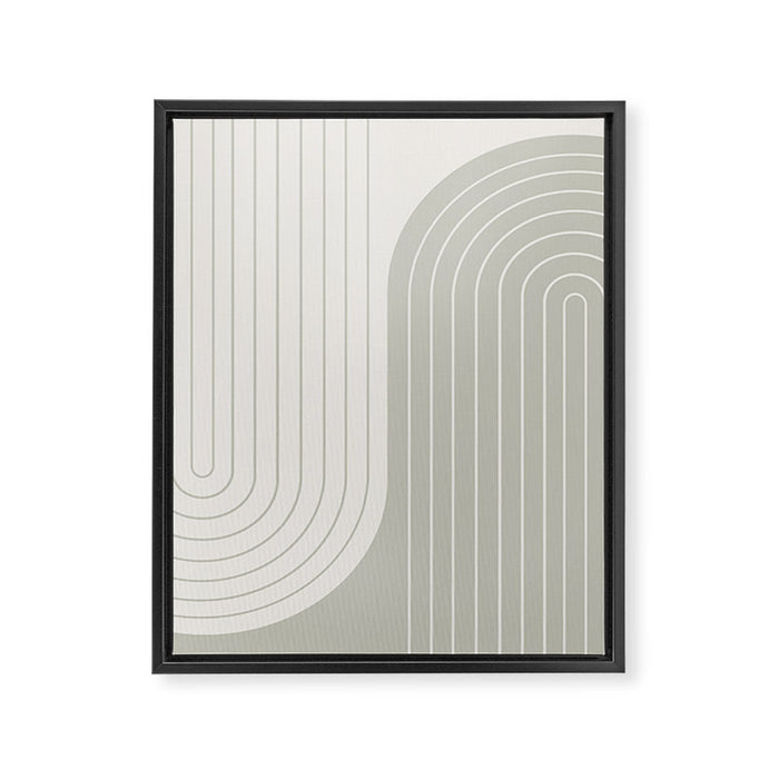 Two Tone Line Curvature LXIII Framed Canvas Print Gallery Image 1