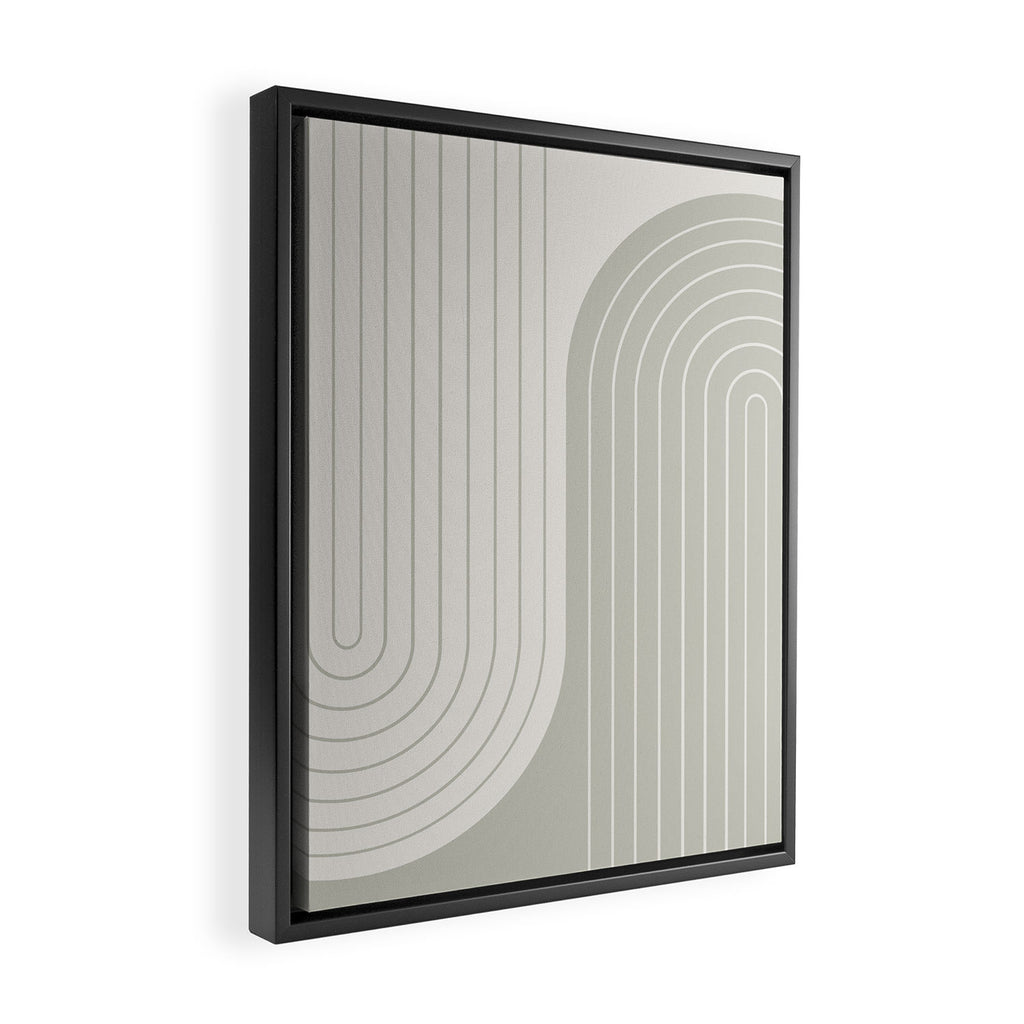 Two Tone Line Curvature LXIII Framed Canvas Print Gallery Image 2