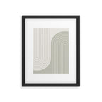 Two Tone Line Curvature LXIII Framed Art Print Gallery Image 5