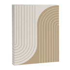 Two Tone Line Curvature LXV Earthy Boho Modern Arch Abstract Canvas Print Gallery Image 6