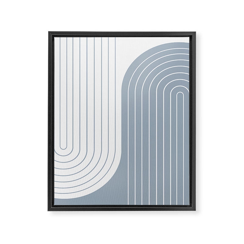 Two Tone Line Curvature LXVI Framed Canvas Print Gallery Image 6