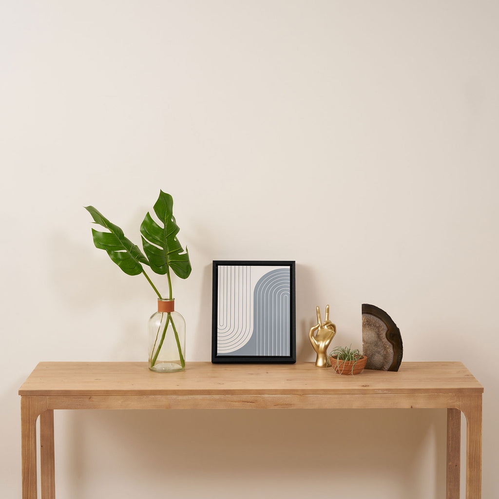 Two Tone Line Curvature LXVI Framed Canvas Print Gallery Image 4