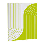 Two Tone Line Curvature LXXVII Lime Green Modern Arch Abstract Canvas Print Gallery Image 6