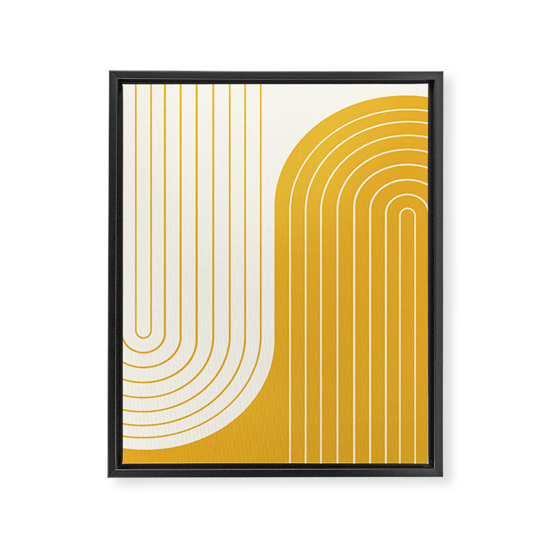 Two Tone Line Curvature LXXXIII Framed Canvas Print Gallery Image 6